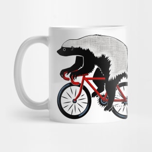 Honey Badger On A Bicycle Mug